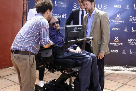 Stephen Hawking Pressetermin auf Teneriffa