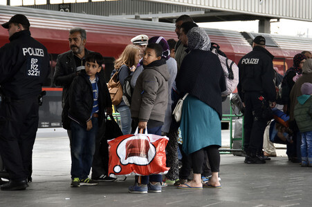 Ankunft der Flüchtlinge am Hauptbahnhof München