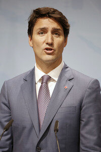 G20 Pressekonferenz von Justin Trudeau in Hamburg