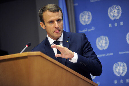 UN-Pressekonferenz  mit Emmanuel Macron in New York