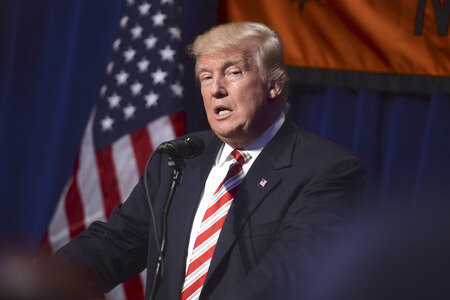 Wahlkampfrede von Donald Trump in New York