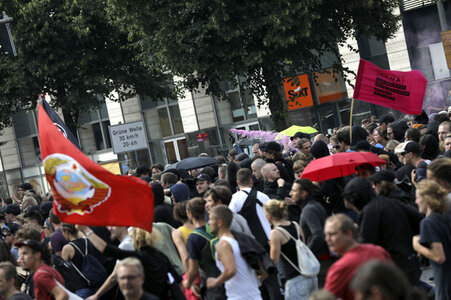 '#BlockG20 – colour the red zone!' Demonstration in Hamburg