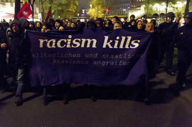 Demonstration am Oranienplatz, Berlin