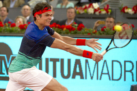 Tennis Match Novak Djokovic vs Milos Raonic in Madrid