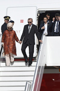 Ankunft von Präsident Erdogan am Flughafen Köln Bonn