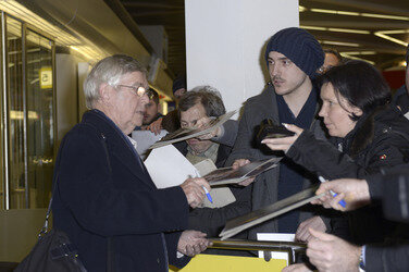 Tom Courtenay Flughafenankunft, Berlinale 2015