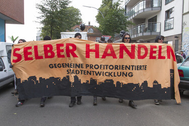 Hausbesetzer-Demo auf St. Pauli, Hamburg