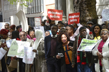 Protest gegen die Entführung von über 200 nigerianischen Mädchen, London