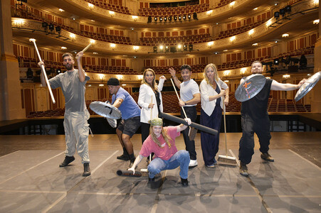 Photocall mit der Perkussion-Band Stomp in Berlin