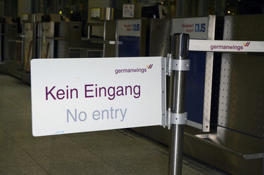 Flughafen Düsseldorf nach Flugzeugunglück