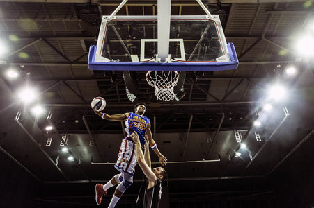 Basketballspiel Harlem Globetrotters vs. World All Stars in Berlin