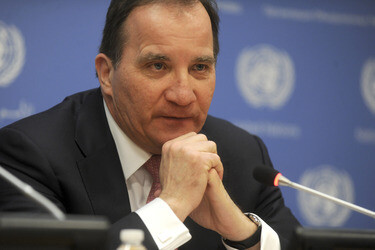 Stefan Löfven Pressekonferenz, New York