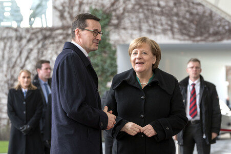 Angela Merkel empfängt Mateusz Morawiecki in Berlin