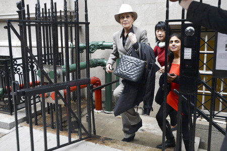 Jane Fonda spricht beim ROC Meeting in New York