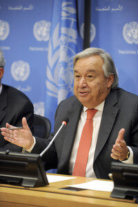 UN-Pressekonferenz mit António Guterres in New York