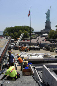 Pressetermin  zu den Bauarbeiten am Statue of Liberty Museum in New York