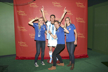 Enthüllung der Wachsfigur von Lionel Messi im Madame Tussauds Berlin