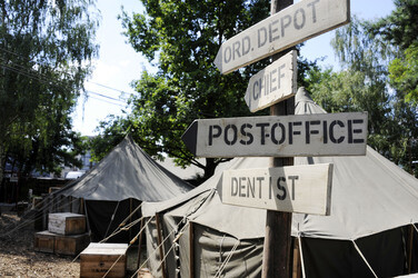 'Monuments Men - Ungewöhnliche Helden' Filmset im Filmstudio Babelsberg, Potsdam