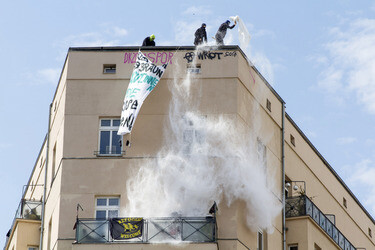 Demonstration für das Bleiberecht der Flüchtlinge aus der Gerhart-Hauptmann-Schule, Berlin