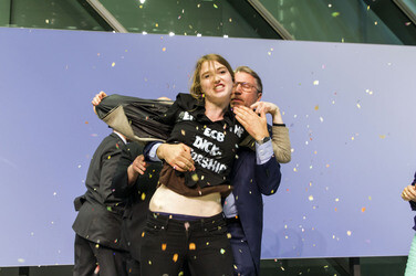 Störung der EZB-Pressekonferenz, Frankfurt