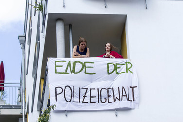 Demonstrationen gegen Räumung der besetzten Gerhart-Hauptmann-Schule, Berlin