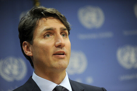 UN-Pressekonferenz  mit Justin Trudeau in New York