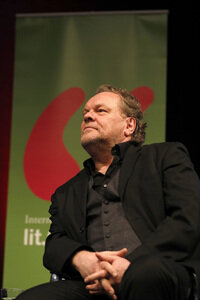 Michael Volle und Stefko Hanushevsky auf der lit.Cologne 2017 in Köln