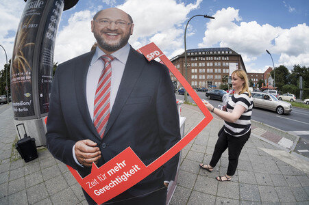 Straßenwahlkampf zur Bundestagswahl in Berlin