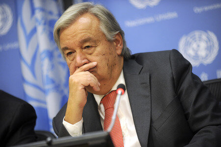 UN-Pressekonferenz mit António Guterres in New York