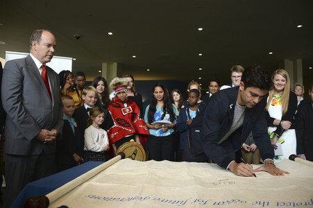'Ocean Pledge' Unterzeichnung bei der UN in New York