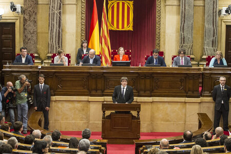 Rede zur Unabhängigkeitserklärung Kataloniens in Barcelona