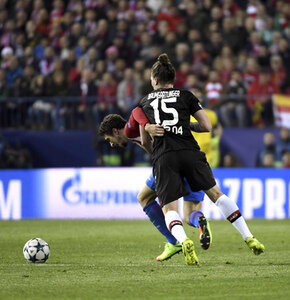 UEFA Champions League Match Atlético Madrid vs. Bayer 04 Leverkusen in Madrid