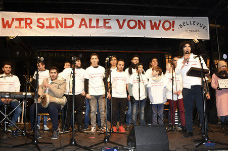 Kundgebung 'Wir sind alle von wo!' in München