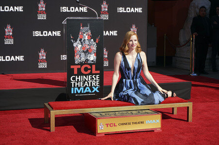 Hand and Footprint Ceremony mit Jassica Chastain in Los Angeles