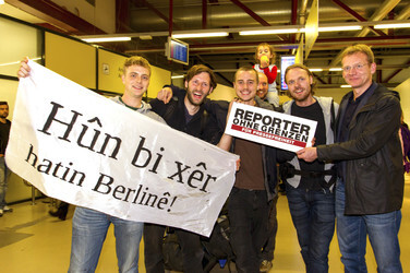 Rückkehr der in der Türkei verhafteten deuschen Fotojournalisten, Berlin