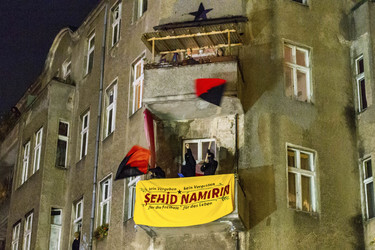 Demo für Kobane in Wedding, Berlin