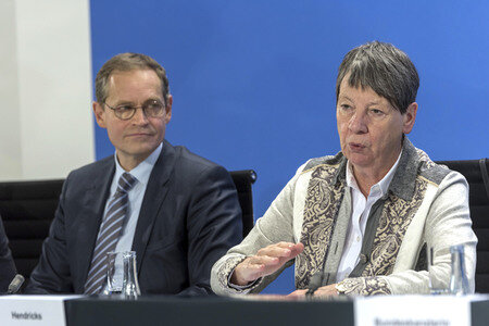 Pressekonferenz zum Thema Luftqualität in Berlin