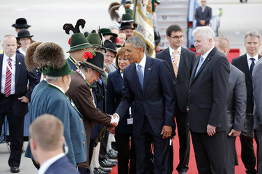 Ankunft von Präsident Barack Obama in München