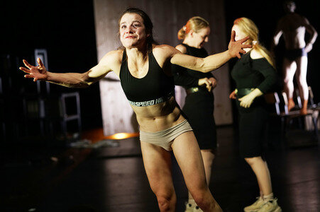 Theaterprobe 'Die stillen Trabanten' in Berlin