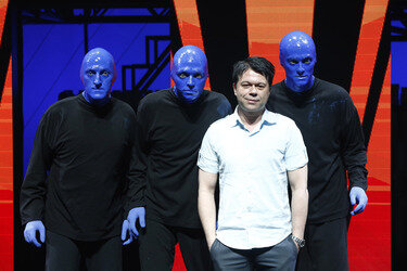 'Blue Man Group' Fototermin, Berlin