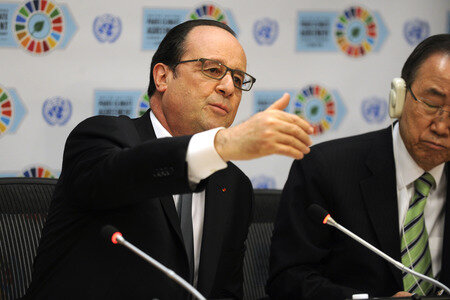 Francois Hollande Pressekonferenz bei der UN in New York