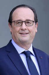 Francois Hollande empfängt Arnold Schwarzenegger im Élysée-Palast, Paris