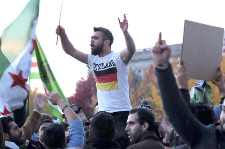 Demo gegen Putin in Berlin