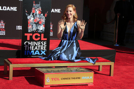 Hand and Footprint Ceremony mit Jassica Chastain in Los Angeles