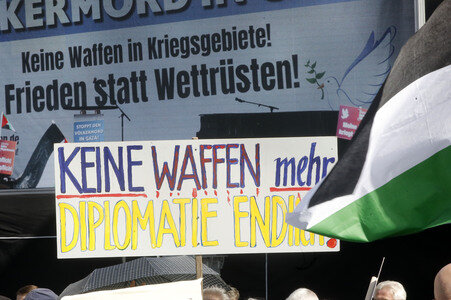 Kundgebung für Frieden im Gazastreifen in Berlin