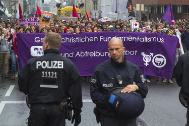 Gegendemonstration zum 'Marsch für das Leben', Berlin
