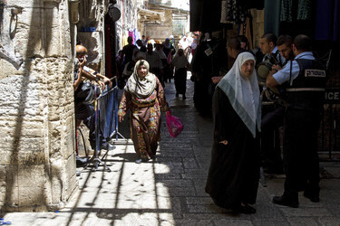 Absperrungen am Tempelberg, Jerusalem