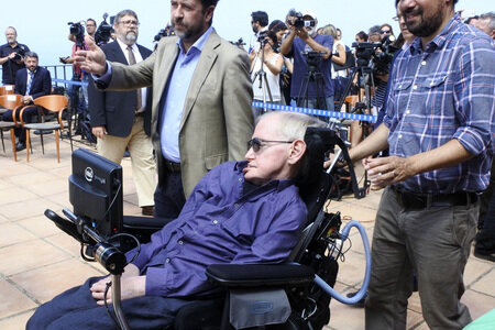 Stephen Hawking Pressetermin auf Teneriffa