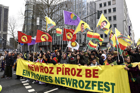 Kurden-Demonstration in Frankfurt