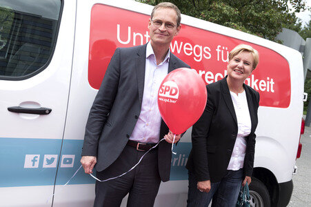 Straßenwahlkampf zur Bundestagswahl in Berlin